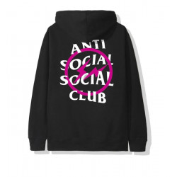 Anti Social Social Club x Fragment Pink Bolt Hoodie Medium Size