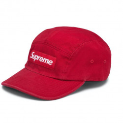 Supreme Washed Chino Twill Camp Cap Red