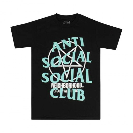 Anti Social Social Club x Neighborhood Filth Fury T-Shirt Black Medium Size