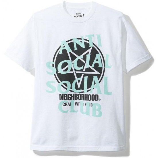 Anti Social Social Club x Neighborhood Filth Fury T-Shirt White Medium Size